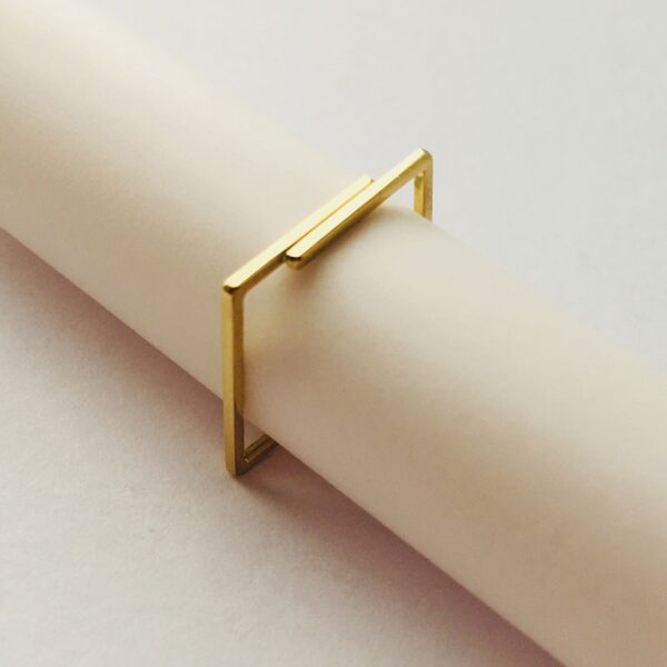 Samlering Square No2 i 18 karat guld
